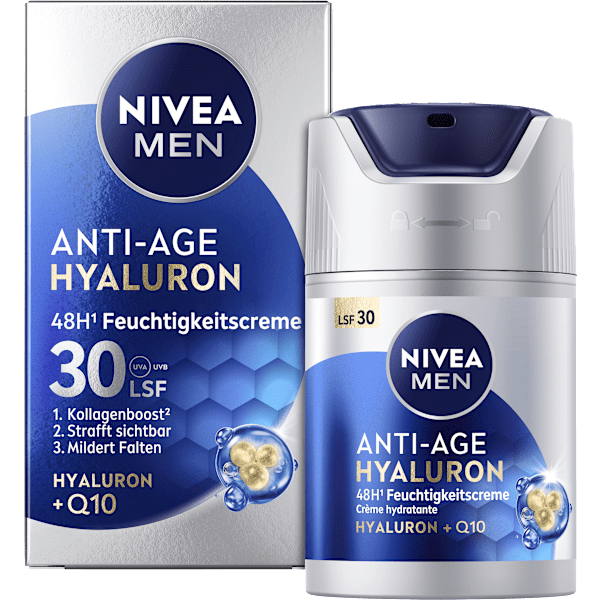 Anti Age Feuchtigkeitscreme Hyaluron LSF 30 NIVEA MEN