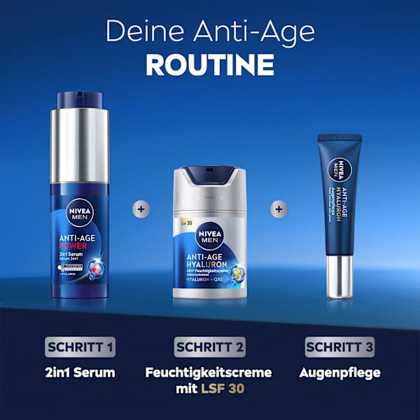 Anti Age Feuchtigkeitscreme Hyaluron LSF 30 NIVEA MEN