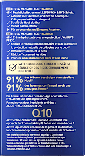 Anti Age Feuchtigkeitscreme Hyaluron LSF 30 NIVEA MEN
