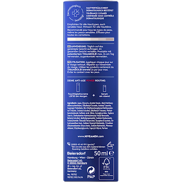 Anti Age Feuchtigkeitscreme Power 2in1 LSF 30 NIVEA MEN