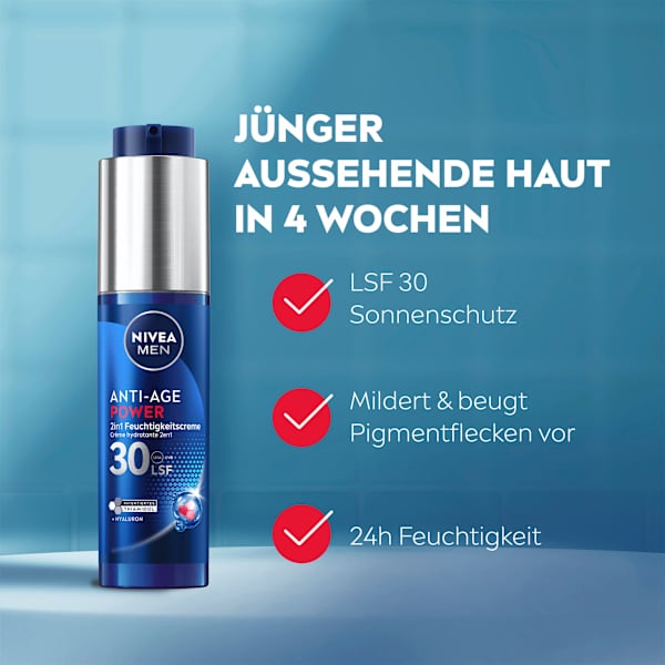 Anti Age Feuchtigkeitscreme Power 2in1 LSF 30 NIVEA MEN