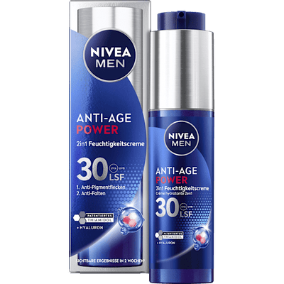 NIVEA MEN Anti Age Moisturizing Cream Power 2in1 SPF 30, 50 ml
