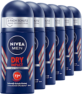 Antitranspirant Deo Roll-on Dry Impact, Vorteilspack (6x50 ml) NIVEA MEN
