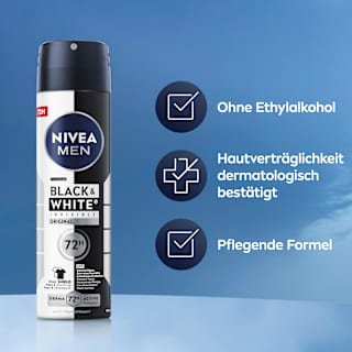 Antitranspirant Deospray Black & White Invisible Original NIVEA MEN