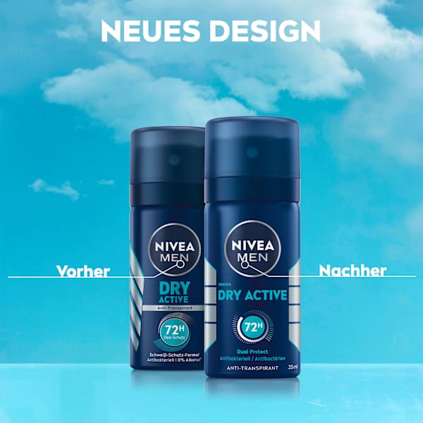 Antitranspirant Deospray Dry Active, Reisegröße NIVEA MEN