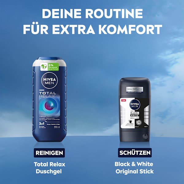 Antitranspirant Deostick Black & White Invisible Original NIVEA MEN