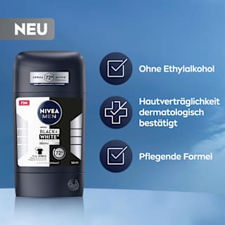 Antitranspirant Deostick Black & White Invisible Original NIVEA MEN