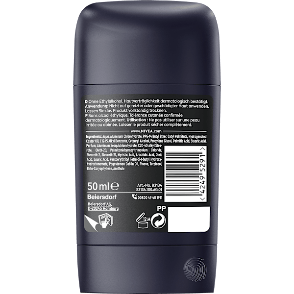 Antitranspirant Deostick Black & White Invisible Original NIVEA MEN