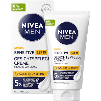 NIVEA MEN Face cream Sensitive SPF 15, 75 ml