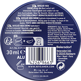 Körperpflege Creme, Reisegröße NIVEA MEN