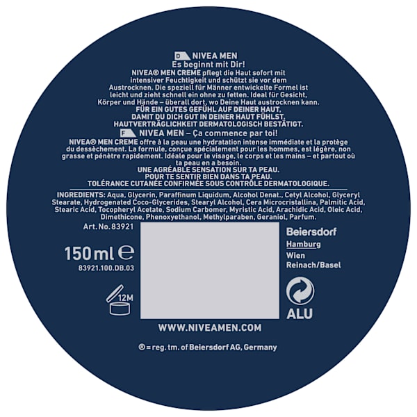 Körperpflege Creme  NIVEA MEN