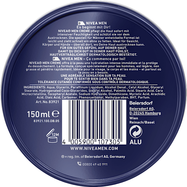 Körperpflege Creme  NIVEA MEN