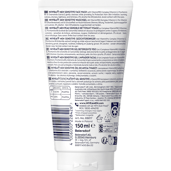 Waschgel Sensitive NIVEA MEN