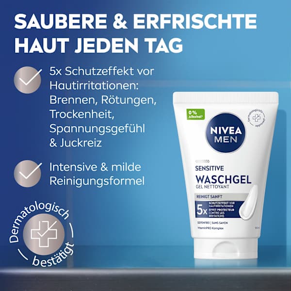 Waschgel sensitive NIVEA MEN