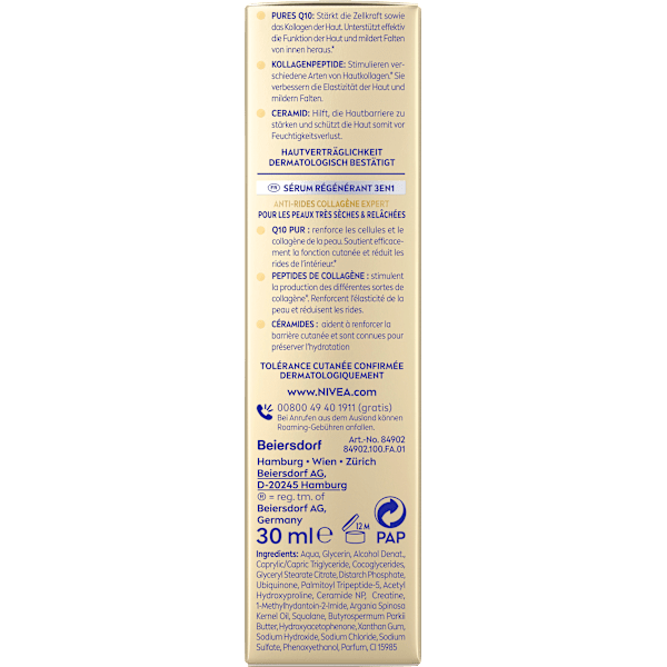 Serum Q10 Anti Falten Kollagen Experte 3in1 regenerierend NIVEA