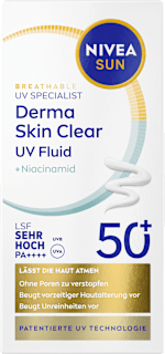 Sonnenfluid Gesicht derma skin clear UV Fluid mit Niacinamid, LSF 50+  NIVEA SUN