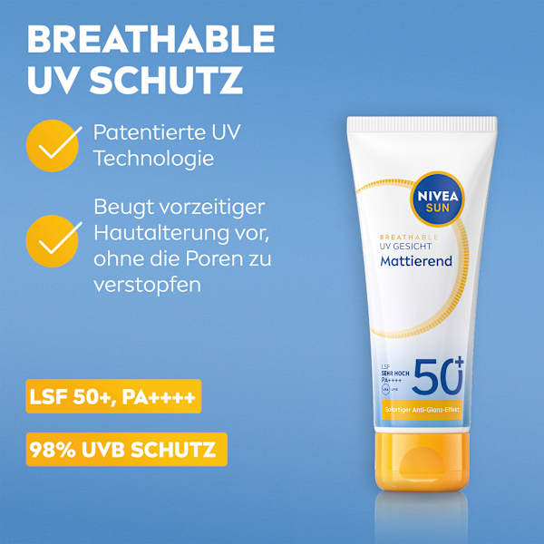 Sonnenfluid Gesicht mattierend, LSF 50+ NIVEA SUN