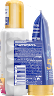 Sonnenspray sensitiv LSF 50+ & Sonnenmilch Kids LSF 50+ NIVEA SUN