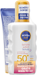 Sonnenspray sensitiv LSF 50+ & Sonnenmilch Kids LSF 50+ NIVEA SUN
