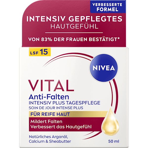 Tagescreme Vital Anti-Falten Intensiv Plus LSF15 NIVEA
