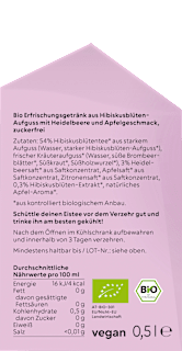 Eistee, Hibiskusblüte & Heidelbeere  nosuga