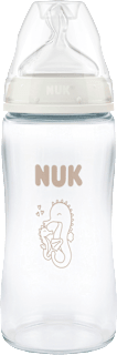 Babyflasche aus Glas First Choice weiß, ab 3 Monaten, 240 ml NUK