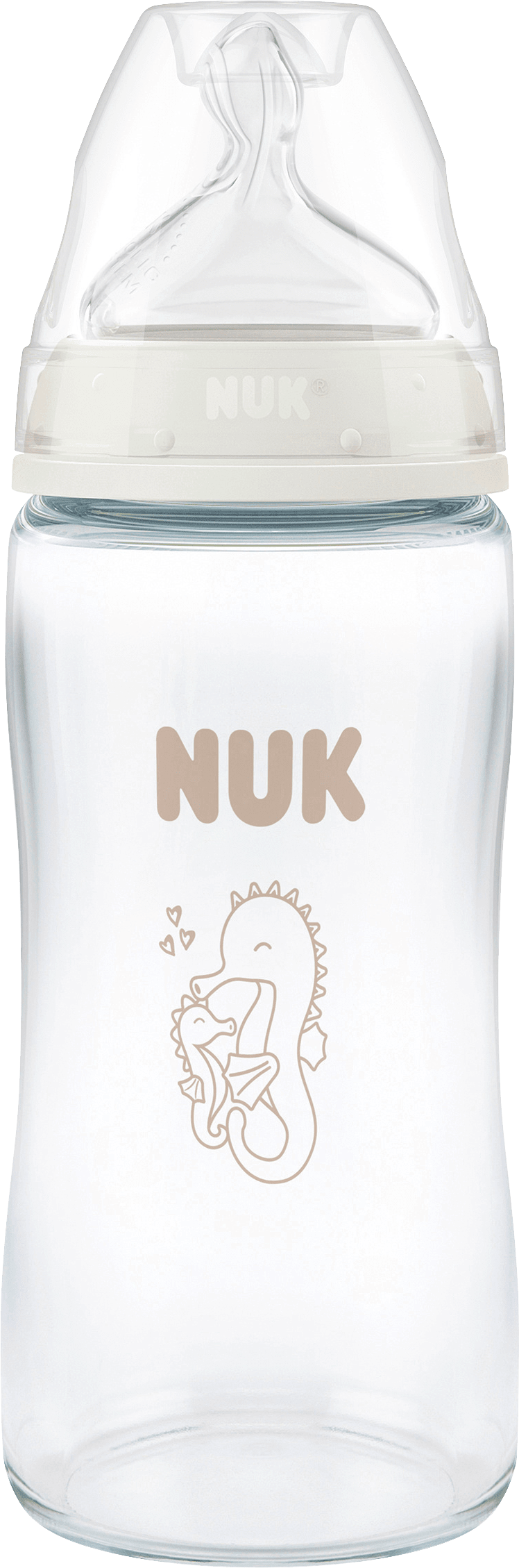 Babyflasche aus Glas First Choice weiß, ab 3 Monaten, 240 ml NUK
