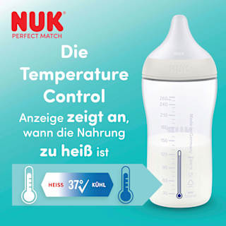 Babyflasche aus Glas Perfect Match weiß, ab 3 Monate, 230 ml NUK