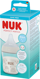 Babyflasche aus Glas Perfect Match weiß, von Geburt an, 120 ml NUK