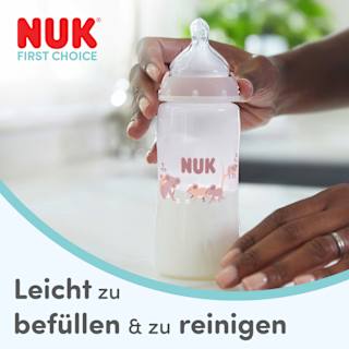 Babyflasche First Choice, rose, ab 3 Monaten, 300 ml  NUK
