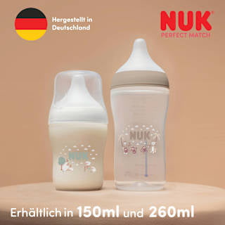 Babyflasche Perfect Match weiß, von Geburt an, 150 ml NUK