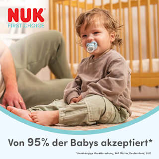 Schnuller First Choice Classic Day & Night, blau, 6-18 Monate NUK