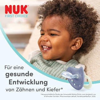 Schnuller First Choice Classic Day & Night, blau, 6-18 Monate NUK