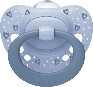 Schnuller First Choice Classic Day & Night Silikon, blau, 18-36 Monate   NUK
