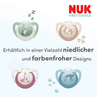 Schnuller First Choice Night Silikon, grün/blau, 18-36 Monate NUK