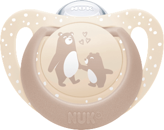 Schnuller First Choice Silikon, blau/creme, 0-6 Monate NUK