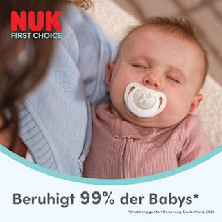 Schnuller First Choice Silikon, rose/lila, 6-18 Monate NUK