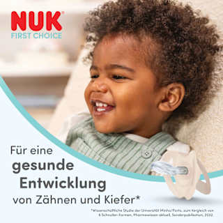 Schnuller First Choice Silikon, rose/lila, 6-18 Monate NUK