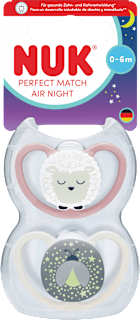 Schnuller Perfect Match Air Night Silikon, 0-6 Monate  NUK