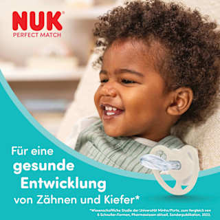 Schnuller Perfect Match Air Silikon, grün/senf, 18-36 Monate  NUK