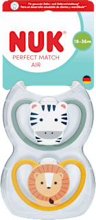 Schnuller Perfect Match Air Silikon, grün/senf, 18-36 Monate  NUK