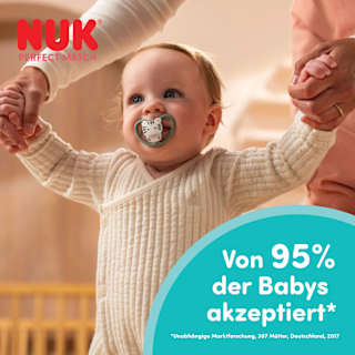 Schnuller Perfect Match Air Silikon, grün/senf, 18-36 Monate  NUK