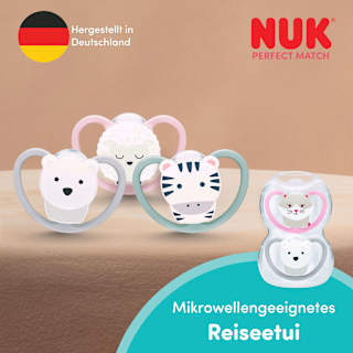 Schnuller Prefect Match Air Silikon, rosa/grau, 6-18 Monate NUK