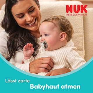 Schnuller Prefect Match Air Silikon, rosa/grau, 6-18 Monate NUK