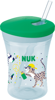 Trinkhalmbecher Evolution Action Cup grün, 230 ml NUK