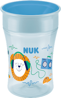 Trinklernbecher Evolution Magic Cup blau, ab 8. Monat, 230 ml NUK