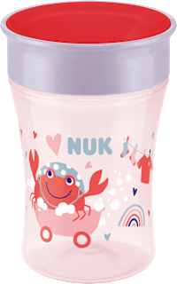 Trinklernbecher Evolution Magic Cup rot/lila, ab 8. Monat, 230 ml NUK