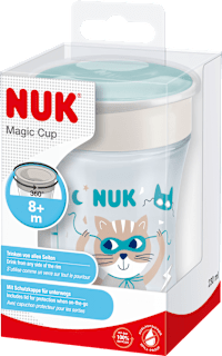 Trinklernbecher Evolution Magic Cup türkis, ab 8. Monat, 230 ml NUK