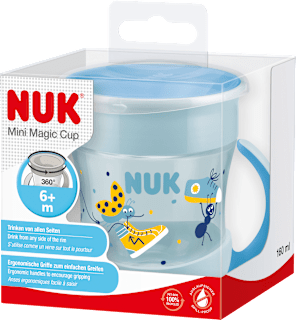 Trinklernbecher Evolution Mini Magic Cup blau, ab 6. Monat, 160 ml NUK