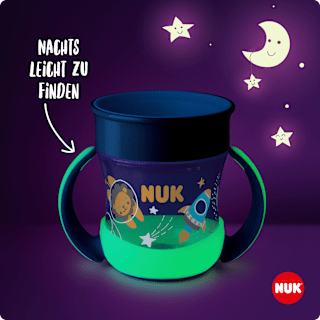 Trinklernbecher Mini Magic Cup Night blau, ab 6. Monat, 160 ml NUK